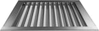 Repa Market 12" x 12" Inch (Inner Dimensions) Galvanized Steel Soffit Air Vent Cover - Louvered Square Gable Vent with Mesh Screen - Exhaust/Intake Ventilation Grill - Outdoor Metal Duct Grate