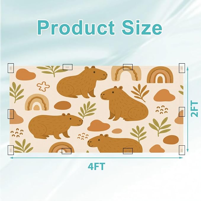 6 Pcs Fluorescent Light Covers for Ceiling Lights Cute Capybara Gifts Rainbows Leaves Abstract Shapes Earth Tones Decorative Magnets Light Filters for Office Home Classroom Must Haves 4’ x 2’