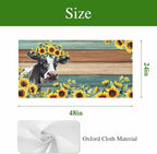 Fluorescent Light Covers Farm Cow Sunflower Magnetic Light Filters Vintage Blue Green Wood Grain Ceiling Light Covers for Classroom Office Home Drop Ceiling Lamp Decor 1 Piece