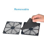 ELUTENG 120mm Fan Filter 2 Pack IP40 Dustproof Blower Guard ABS Computer Ventilator Grill 12cm Fan Mesh Cover Tool-Free Fan Strainer Compatible for 120x120 Case Fan USB Cooling Fan