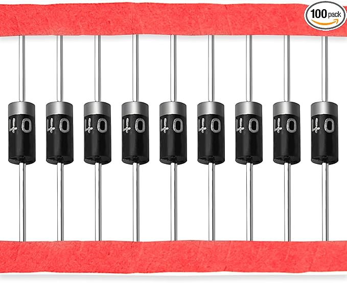 Chanzon 1N4001 Rectifier Diode 1A 50V DO-41 (DO-204AL) Axial 4001 IN4001 1 Amp 50 Volt Electronic Silicon Doorbell Diodes (Pack of 100 Pieces)