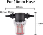Garden Home 40-200 Mesh Large Flow Visible Filter Connector to Barb 16mm 20mm 25mm Hose Pre-Filter Garden Irrigation Agriculture Tool 1 Pcs Filter (Color : A, Size : 80Mesh)