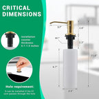 Fapully Commercial Kitchen Sink Faucet with Pull Down Sprayer Brushed Gold Single Handle Faucets for Kitchen Sink, Kitchen Faucet with Soap Dispenser and Deck Plack for 4 Hole