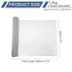 uxcell 200 Mesh 118" x 12" Woven Wire Mesh, 304 Stainless Steel Air Vent Filter Screen, Window Screen Mesh for DIY Projects Vents Cover Filtration Animals Fence