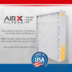 AIRX FILTERS WICKED CLEAN AIR. 20x24x4 Air Filter MERV 13 Electrostatic Pleated Air Conditioner Filter 6 Pack HVAC AC Furnace Filters