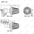 Big Sucker cone Air filter intake for harley air Cleaner Sportster Softail fatboy heritage dyna touring street road king Glide (Deep style -Black, TypeD : Touring M8 17-UP, Softail 18-UP)