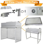 INTBUYING Air Flow Clean Bench Vertical Laminar Flow Hood Dust Free Room Workshop 110V Aluminum Blade Fan with HEPA Filter Dust Free Work 47.2x23.6x29.1in for Phone LCD Repair Laboratory Using