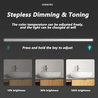 Bathroom Mirror with LED Lights and Touch Sensor, Wall Mounted Mirror with Demister Pad, 3 Colours of Light, Double Touch Button, for Entryway, Bathroom, Vanity(90cm/35.4in)