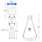 stonylab Borosilicate Glass Filtration Apparatus, Vacuum Filter Kit with 500ml Filtering Flask