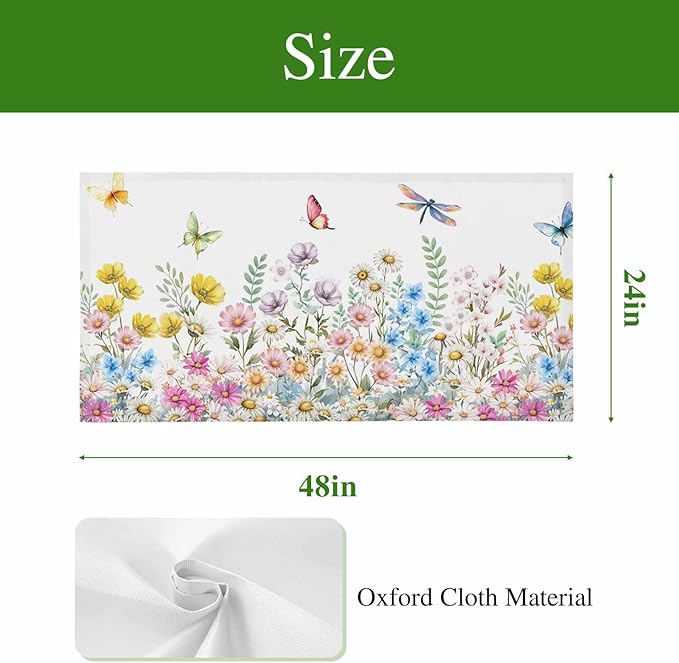 Fluorescent Light Covers for Ceiling Lights Spring Flowers Magnetic Light Filters 1 Pack 4x2 ft Daisy Butterflies Dragonfly Ceiling Lights Cover for Classroom Office School Home Drop Lamp Decor
