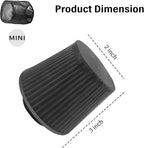 Cold Air Intake Filter Cover,Thickened Dustproof Air Filter Cover Provides Comprehensive Protection,Universal Car Accessries Air Filter Sock Fit for High Flow Cone Air Filter (Mini)