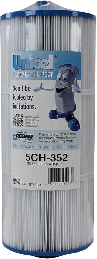 Unicel 5CH-352 35 Square Foot Media Replacement Hot Tub Spa Filter Cartridge with 151 Pleats (4 Pack)