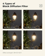 K&F CONCEPT 62mm Black Diffusion 1/2 Filter Mist Cinematic Effect Filter with 18 Multi-Layer Coatings for Video/Vlog/Portrait Photography (K-Series)
