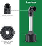 AC Drain Line Unclogger, HVAC to PVC Pipe AC Drain Line Cleaner Tool, A/C Condensate Drain Line Cleaner Adapter, AC Drain Sucker Wet Vac Attachment to Evacuate & Unclog AC Drain Lines-Black