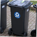 VILLCASE 6-Pack Self-Adhesive Garbage Classification Stickers for Waste Sorting Labels for Trash Cans and Recycle Bins for Home Kitchen and Office Organization