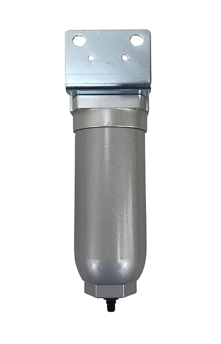 1/2" NPT Industrial Particulate Filter, Removes Water, Moisture, Debris from Compressed Air Lines, 11oz Bowl (175 PSI Max)