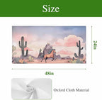 Fluorescent Light Covers for Drop Ceiling Watercolor Running Horse Cactus Magnetic Light Filters, Desert Hill Ombre Sky Ceiling Shade Filters for Home Classroom Office,2x4 ft,3Packs