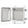 QILIPSU Waterproof Junction Box IP67 Outdoor Plastic Electrical Project Enclosure Weatherproof with Mounting Plate, Wall Brackets, Hinged Grey Cover 5.9"x5.9"x3.5"