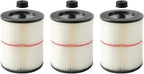 Nispira 9-17816 17816 Red Stripe Replacement HEPA Filter for Craftsman Craftsman Shop Vac Wet/Dry Vacuum 5/6/8/12/16/32 Gallon Larger, 3 Pack