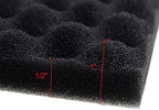 Wave Point Aquarium Bio Sponge Foam Filter Media Pad Cut-to-fit for Fish Tank Sump Pond 17" x 11" x 1/2" to 1" (1 Set (3 PCS))