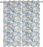 Hot Air Balloons Outdoor Curtains for Patio Fantasy Spaceship Cartoon Vintage Waterproof Outside Curtains with Grommet Top Weatherproof Curtain for Cabana Pergola Gazebo, 2 Pack, 54" W x 95" L