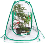 Mini PVC Greenhouse Cover Portable Insulated Pop Up Flower House for Outdoor Plants Protection 70x70x80cm for Flower Growers