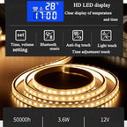 600 x 800mm LED Wall Mounted Bathroom Mirror with Lights Bathroom Mirror Touch Switch Demister Pad (Color : Horizontal Size : 600 * 800mm) (500 * 700mm)