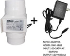 3 Inch Inline Duct Extractor Fan 75Mm 12V Powerful Exhaust Blower Speed Controller 6W Inline Booster Air Diffuser Fan for Grow Tents Workshop (Color : NO Adjustable Speed, Size : 6w)