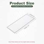 YOKIVE 6 Pcs Magnetic Floor Vent Covers, Floor Register Cover PVC Mesh Air Vent Screen Filters, Great for Home Floor, Wall, Ceiling, Catch Debris Hair Dust (White, 14-Inch x 6-Inch)