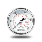 2-1/2" Dial Size, 0-200 Psi Pressure Gauge, Glycerin Liquid Filled, 1/4" NPT Back Mount, Stainless Steel Case, for Air Compressor, Shock, Water System, Well Pump, Tank, Pipe, Pressure Test