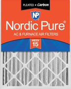 Nordic Pure 18x24x4 (Actual Size: 17 1/2 x 23 3/8 x 3 5/8) Pleated Air Filters MERV 15 Plus Carbon 1 Pack