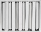 6Pcs 19.5W x 15.5H x 1.78TH Inch Commercial Hood Filters, 430 Stainless Steel 5 Grooves Hood Filters Restaurant Kitchen Exhaust Hoods for Grease Filter, Range Hood Baffle Filter