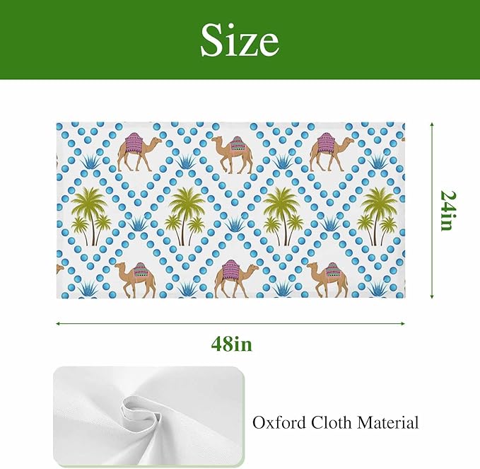 4 Pack Fluorescent Light Cover, Camels Palm Trees Light Covers for Ceiling Lights, Tropical Desert Animal Plants Polka Dot Magnetic Lights Filters Ceiling Shade for Classroom/Office - 4 x 2 Feet
