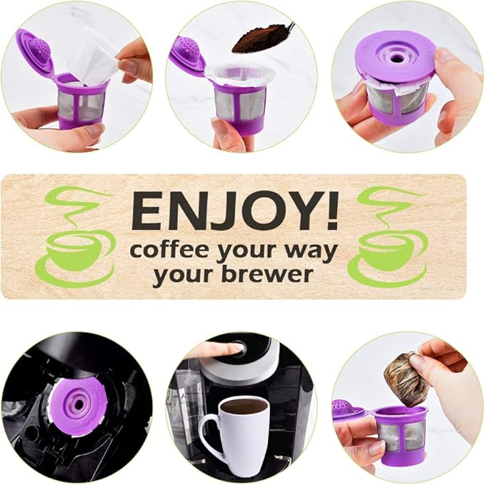 CAPMESSO Disposable Coffee Paper Filters, 100 Count Keurg Cup Coffee Filters Compatible with Keurg Brewers Reusable Single Serve 1.0 and 2.0 Coffee Maker (100 Count, White)