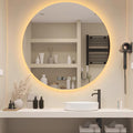 LTSRLL Frameless Illuminated LED Bathroom Wall Mirror with Touch, Demister Pad and Dimmable Lights & 3 Colors for Makeup Shaving and Bath Vanity IP44(Backlight,50cm/19.7in)