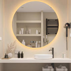LTSRLL Frameless Illuminated LED Bathroom Wall Mirror with Touch, Demister Pad and Dimmable Lights & 3 Colors for Makeup Shaving and Bath Vanity IP44(Backlight,60cm/23.6in)