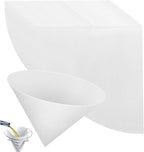 25 Pack 10" Deep Fryer Oil Filters Non Woven Cooking Oil Cones Strainer Maple Syrup Beeswax Filter Disposable White Grease Kitchen Filters for Hotels Restaurants Cafes Food Trucks