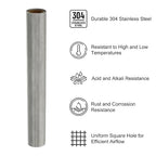 PATIKIL 40" L x 16" W Woven Wire Mesh, 150 Mesh 304 Stainless Steel Air Vent Filter Screen with Gloves for Window Security Vent Cover Filtration Animals Fence
