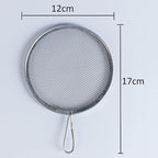 1 Piece Stainless Steel Filter Mesh Ceramic Glaze Filter Mesh Stainless Steel Sieve Strainer Pottery Filter with Handle Glaze Mud Strainer Sifter for Clay Pottery Art, Round