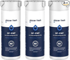 GLACIER FRESH XWF Replacement for GE XWF Refrigerator Water Filter Pack of 3 (Not XWFE)