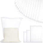 Shappy 15 Pcs 3 Sizes Aquarium Filter Mesh Bags 150 Micrometer Fine Filter Fish Tank Media Bags with Zipper for Activated Carbon Biospheres Ceramic Rings, 4 x 6 Inch, 7.9 x 6 Inch, 7.9 x 11.8 Inch