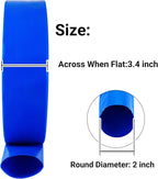 2" x 100 FT Pool Backwash Hose Blue Heavy Duty Reinforced PVC Lay Flat Water Discharge Hose for Swimming Pool Filter Pump,with 2 Clamp