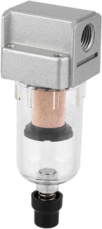 G1/4" Air Line Filter, Water and Oil Separator for Air Line Replacement AF2000-02 Particulate Filter Water Trap Separator, 750L/min Automatic Drain