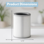 Nispira 3-in-1 True HEPA with Activated Charcoal Replacement Filters, Compatible with TOPPIN TPAP001 Air Purifier Comfy Air C2, 1-Pack