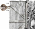 Grey Farmhouse Bedroom Curtains 63 Inches Length, Vintage Sunflowers Animals Printed Window Treatment Curtain Drapes, Rod Pocket Curtain Panels for Living Room Kitchen, 42"x63", 2 Panels