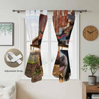 Farm Cows Bedroom Curtains 72 Inch Length, Window Curtains Tab Top, Farmhouse Barn Funny Animals Butterfly Light Filtering Window Treatments Drapes 52"x72" 2 Panel