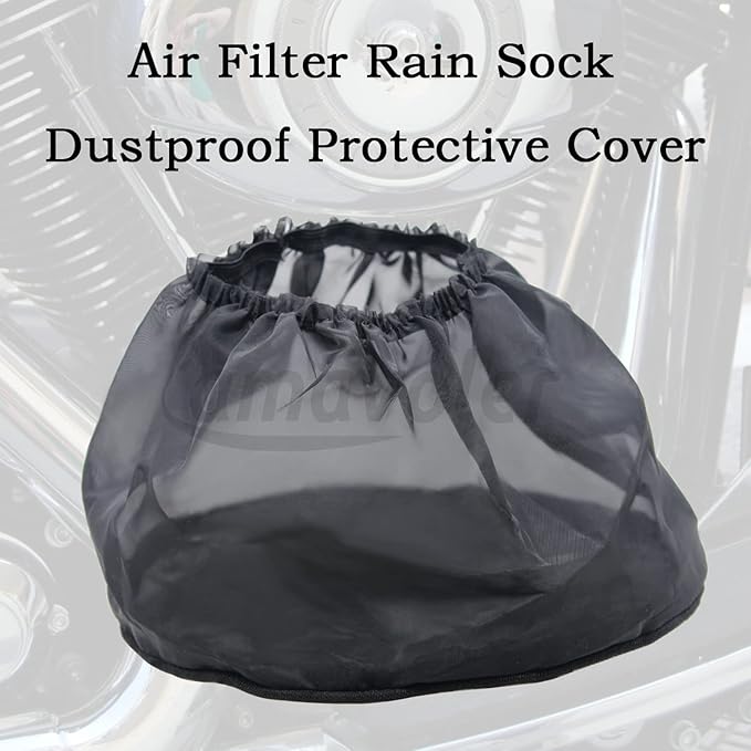 Motorcycle Waterproof Air Filter Rain Sock Dustproof Protective Cover Air Filter Cleaner Kits Fit for Harley Dyna Sportster Touring Softail.