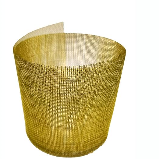4''x40'' Brass Wire Shielding Fabric 10-300 mesh Copper Wire Filter Mesh Electrode Copper Mesh Non-Magnetic Signal Screen (20Meshx100mmx1000mm)