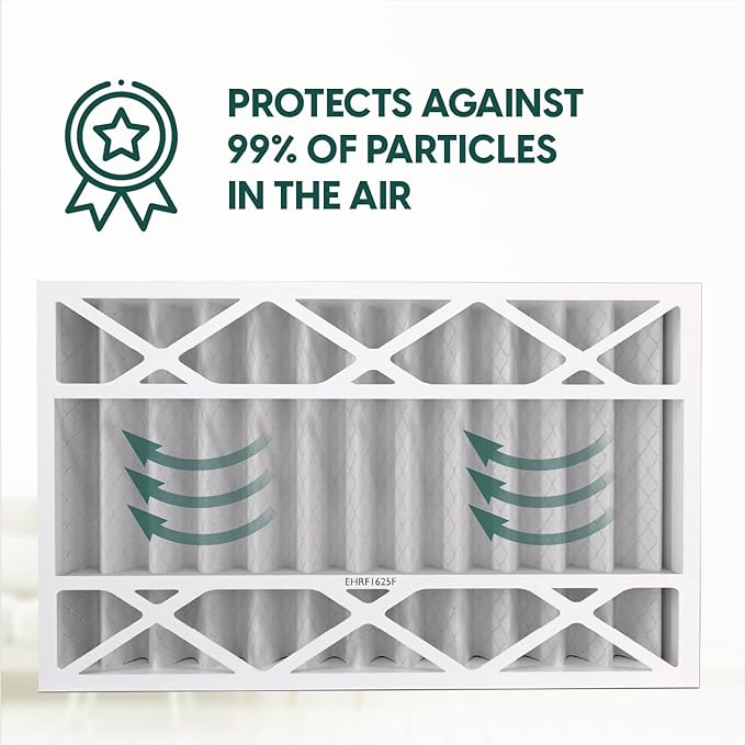 EconoHome 16x25x4 AC Furnace Pleated Air Filter MERV 11 Replacement – Allergen Defense, 2 Pack, Fits Lennox (X6670), Honeywell (FC100A1029) filters. (Actual size: 15.94 x 24.86 x 4.36 Inches)