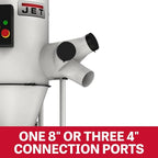 JET Cyclone Dust Collector, 2-Micron Filter, 3 HP, 230V 1Ph (Model JCDC-3)